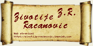 Životije Račanović vizit kartica